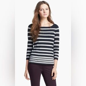 rag & bone Sara 3/4 Sleeve Stripe Knit Sweater Shirt Top